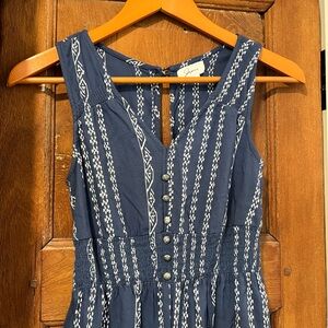 Japna Blue Sleeveless V-Neck Jumper Romper